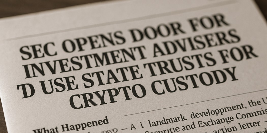 SEC Opens Door for Investment Advisers to Use State Trusts for Crypto Custody